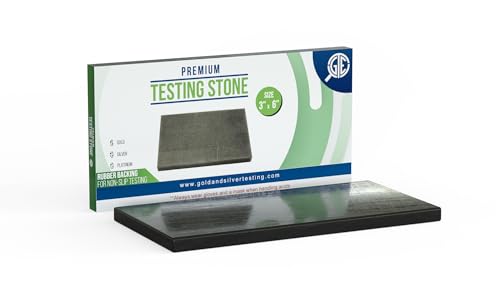 Testing Stone for Gold, Precious Metal Test Acid Silver Jewelry Tester Scratch Value Purity Scrap Platinum Detecting Tool Goldsmithing Tools Portable Making Detection Solutions Stones Coins Antique by Gemtone - Used condition - US$10.41