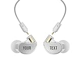 MEE audio M6 PRO 2nd generation Universal-Fit Noise-Isolating Musicians’ In-Ear Monitors with Custom-Engraved Text Metal Plates (Clear)