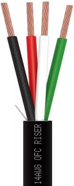 4046-N 500 ft. Speaker Wire - 14AWG 4C - CL3R OFC & Bare Copper - Black