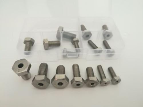 16pcs M6 M8 M10 Stainless Steel Hex Hollow Screws Lamp Threading Bolts Hexagonal Screw Assortment Set