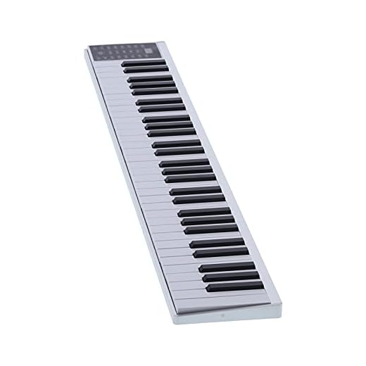 Tastiera MIDI per Pianoforte Digitale a 61 Tasti, Tastiera per Pianoforte Ricaricabile Kit di Strumenti Musicali Multifunzione con Funzione Metronomo