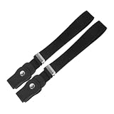 Holibanna 2 Cinturones Elásticos Para Niñas De Piel Sintética Sin Hebilla Decorativos Color Negro