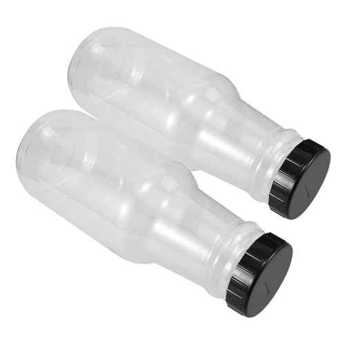 OKUMEYR 2 Piezas Botella De Palomitas De Maíz Tarro De Dulces Navideños Botellas De Jugo Con Tapa Tarro De Galletas Recipientes Para Fiestas Botella De Plastico Transparent La Mascota