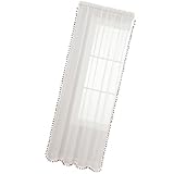 JOINPAYA Kurzer Fenstervorhang Polyester mit Bunten Pompons Halbblickdicht Einfache Montage Dekorative Gardine für Küche und Schlafzimmer (100x50 cm)