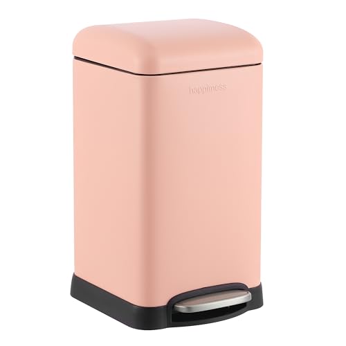 Image of happimess Betty Retro Mini 3.2 Gal Step Trash Can, Flamingo Pink