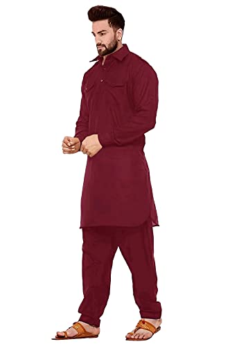 Trustous Pathani Suit for Men – Kurta & Pyjama Set, 78% OFF, Premium Viscose Cotton