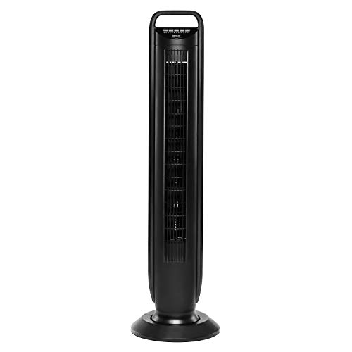 Seville Classics UltraSlimline Indoor Bladeless Oscillating Tower Fan Quiet Cooling LED Display...