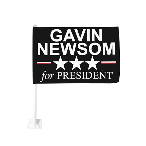Gavin Newsom 2028 Cars Flag 12x18 Gavin Newsom for President Double Sided Banner Signs for Car Decoration