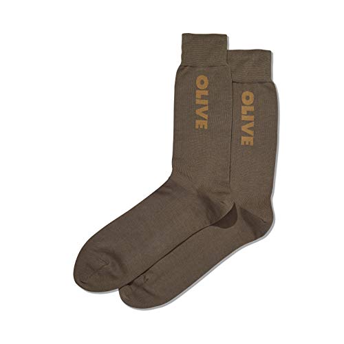 Hot Sox Mens Color Names Crew Socks, Mens Shoe Size 6-12.5, Olive3