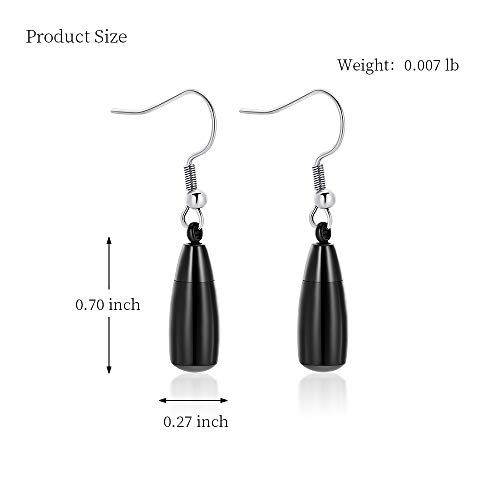 shajwo Heart Drop Urn Ash Earrings for Ashes Cremation Urn Keepsake Memorial Earrings Holder for Human Ashes Jewelry for Women Pet2