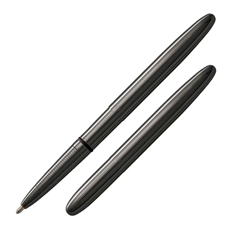 Image of Fisher Space Pen Dark Matter Black Titanium Nitride Bullet Pen, Pressurized Ballpoint Pen, Compact Size, Writes Upside Down, Extreme Temperatures, Black Ink, Medium Point, Gift Box, Made in USA