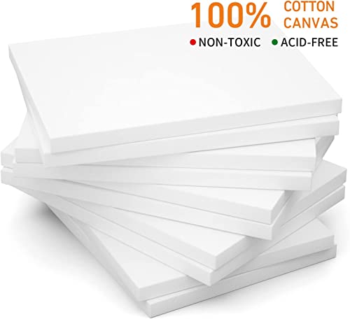 Image of GOTIDEAL Stretched Canvases for Painting, 24x36 inch Inch Set of 2, Primed White - 100% Cotton Blank Art Large Canvas Boards for Painting for Acrylic Pouring, Oil Paint Dry & Wet Art Media