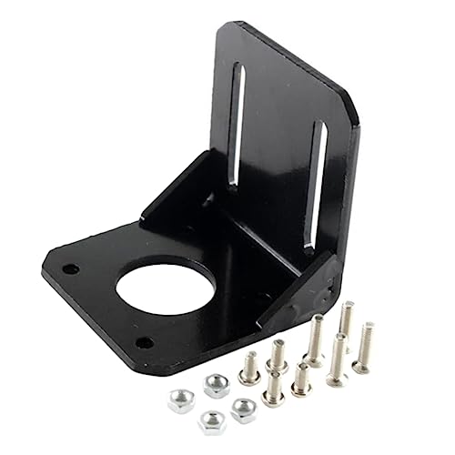 OKUMEYR Stepper Motor Holder and Mount for 42 Stepper Motor Black Steel and Iron Bracket 3d Printer Accessory with Conve