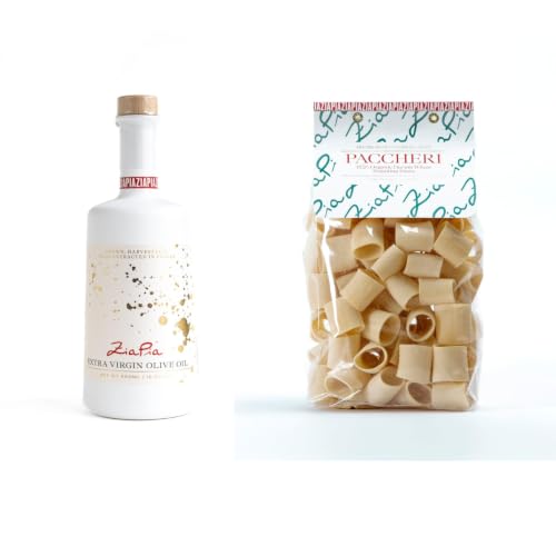 Zia Pia Organic Pasta - Paccheri (500g) | Traditional Italian Pasta + Zia Pia Extra Virgin Olive Oil - 500 mL | Small Batch Organic Olive Oil image 3