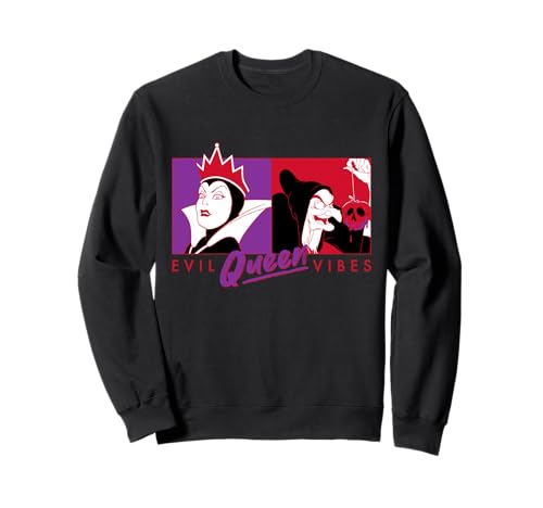 Sweatshirt Disney Villains Evil Queen noir pour femme au style méchante reine unique