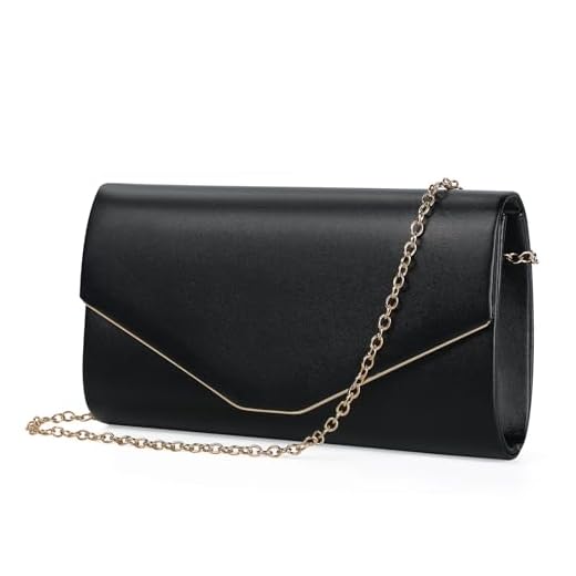 BAIGIO Bolsos Fiesta sobre para Mujeres, Elegante Clutch Monedero del Banquete de Boda,Bolso Bandolera Mujer Boda Invitada,Handbag para Prom/Fiesta Boda Exterior/Cumpleaños (B-Negro)