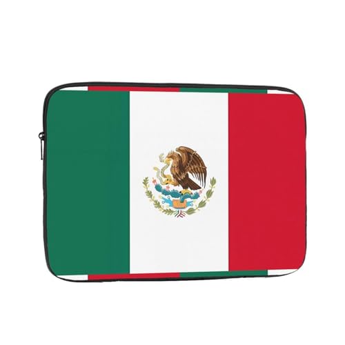 Flag of Mexico Laptop Sleeve Case 12 Inch Suitable for Notebook Computer Tablet Traveling Carrying Simple Case