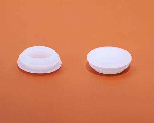 Image of ONLYKXY 10 Pcs Clear Silicone Round Snap in Type Locking Furniture Hole Plugs Button Protective Cover Cap Head,Universal (20mm /0.78inch)