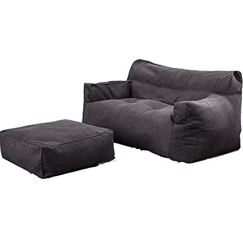 Amsg Bean Bag Puff Pera Sillón Gigante Infantil & Gamer para Una Comodidad Total - Cojín De Relax con Costuras (Rellenos No Incluidos),H,63cmx74cmx115cm