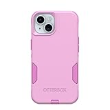 OtterBox iPhone 16e, 15, 14, & 13 Commuter Series Case - Run Wildflower (Pink), Slim & Tough, Pocket-Friendly, with Port Protection