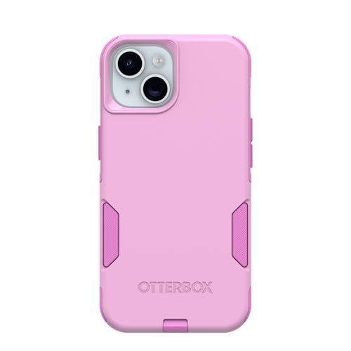 OtterBox iPhone 16e, 15, 14, & 13 Commuter Series Case - Run Wildflower (Pink), Slim & Tough, Pocket-Friendly, with Port Protection