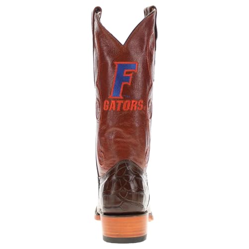 Vaccari Men's James Hand-Corded Top NCAA League Embroidery Gator Belly Leather Western Cowboy Boots4