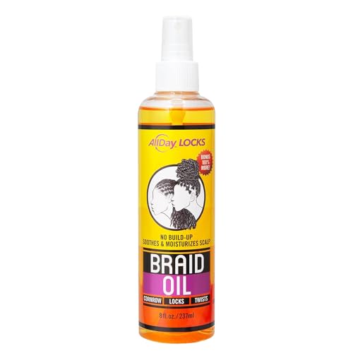 AllDay Locks Braid Oil - Spray On Hair Oil for Braid & Scalp Care, for Men and Women, Moisturizing...