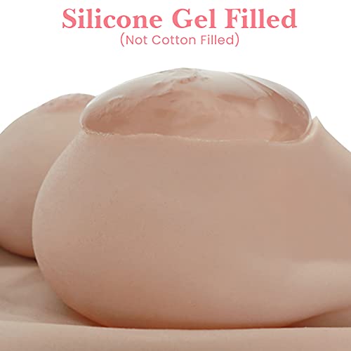 Vollence D Cup Size Artificial Silicone Breastplate Crossdresser Drag Queen Transgender Ivory White #TOP3