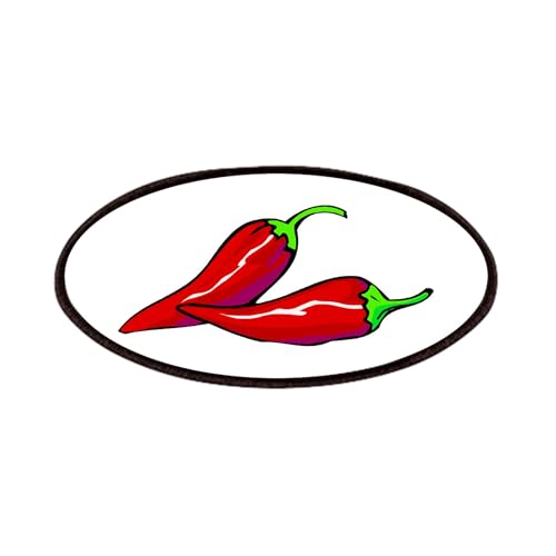 CafePress Red Hot Peppers Patches 4