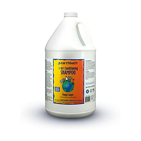 earthbath, Mango Tango 2-in-1 Conditioning Shampoo - Cruelty Free Dog Shampoo and Conditioner, Made in USA, Gentle Dog Conditioner, Best Puppy Shampoo & Puppy Supplies, Safe Dog Wash - 128 Oz (1 Pack) Cover