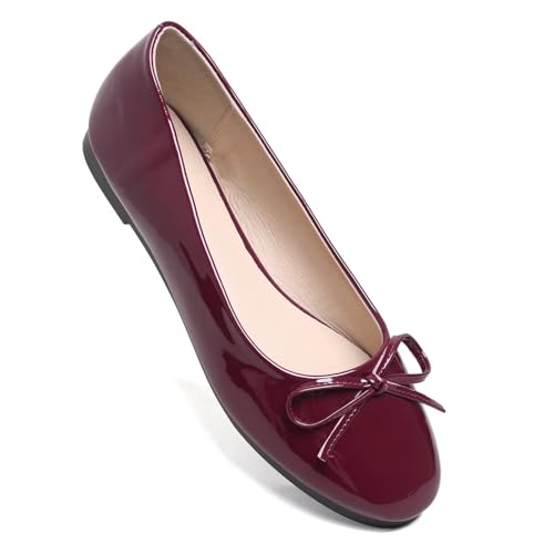 Image of TN TANGNEST Women's Velvet Flats Round Toe Ballet Shoes | Elegant Bowknot Flats Comfortable Casual Slip On Flats for Work