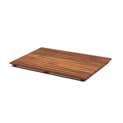 Asinox TEK4A50100 Caillebotis de Douche Bois Marron 100 x 50 x 4 cm