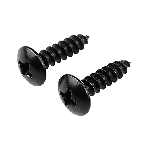 Oneyijun 20 Pcs M3 x 20mm Self Tapping Wood Screws Carbon Steel Mushroom Round Flanged Head Fasteners Drilling Screw Black - Image 3
