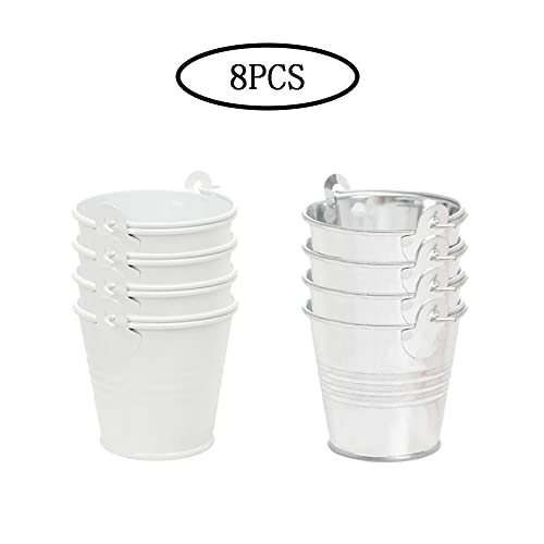 Lowats Secchielli di Metallo Piccoli 8 Pezzi Mini