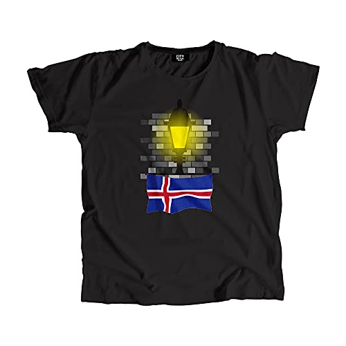 T-shirt Iceland Street Lamp Bricks aux finitions soignées et design graphique unique