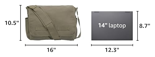 Image of Sweetbriar Classic Vintage Messenger Bag - Original Heavyweight Cotton Canvas Shoulder Bag with Upgraded Features