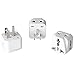 Unidapt US Travel Plug Adapters - UK India EU to US Pin Converter, 3-Pack American Power Plug Adapter, Europe to USA Canada Mexico, Safe Grounded Type B Outlet, 2 in 1 Universal Input Wall Socket