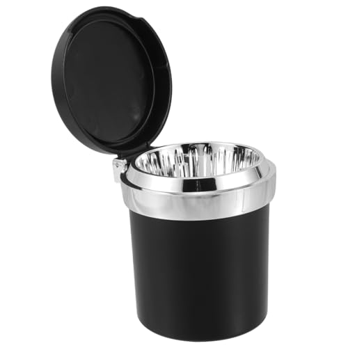 Holibanna Compact Car Ashtray with Lid Multi Functional Mini Trash Can for Vehicle Stylish Portable Ashtray Fits Cup Holder Creative Design for Cigarette Butts Small Items