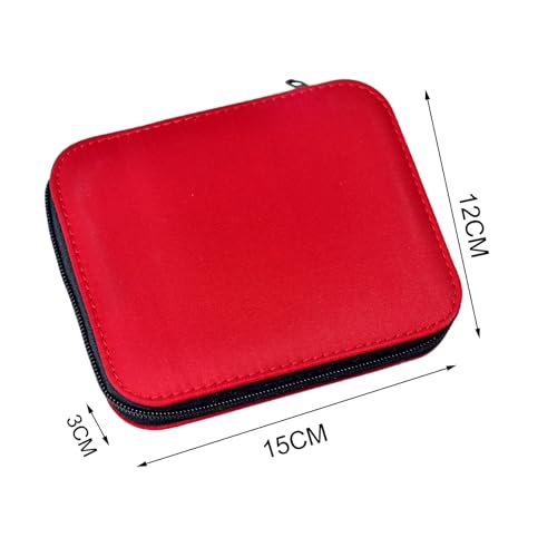 Image of Sewing Kit with Case Portable Sewing Supplies for Home Traveler, Adults, Beginner, Emergency, Contains 18 Sewing Thread, Scissors, Needles, Measure etc,Bright Christmas Red