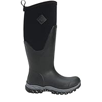 Muck Boots Women's Arctic Sport II Tall Fleece Lined Waterproof Pull on Boot, Black, 7