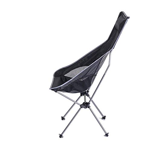 JJZXT Camping Chair with Adjustable Pillow, Lightweight Folding Camping Chair, Outdoor Compact Chairs with High Backrest and Carry (Color : A)