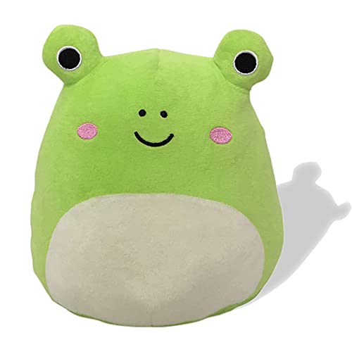 8" Cute Plush Toys 3D Frog Plush Stuffed Toy Frog Stuffed Animal Green Frog Plush Toys Pillow Soft Lumbar Back Cushion for Home Decoration and Gift for Kids Girlfriends