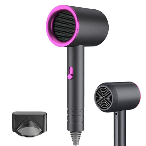 SGZIOO Seche Cheveux Ionique, 800W Sèche-cheveux, Hair Dryer avec Concentrateur, 3 Températures 2 Vitesses, Thermo Protect, 45-50dB Faible Bruit Silencieux, pour Maison, Voyage, Salons de Coiffure
