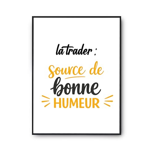 Affiche la trader cadeau humour anniversaire idéal pour collègue