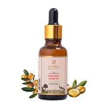 KARMIC BEAUTY 100% Pure, Natural & Organic Moroccan Argan Oil | Lightweight, Non-Greasy & Luxurious Oil | Ideal for all Hair, Skin & Body Types | USDA Certified Organic | 1.7 fl oz