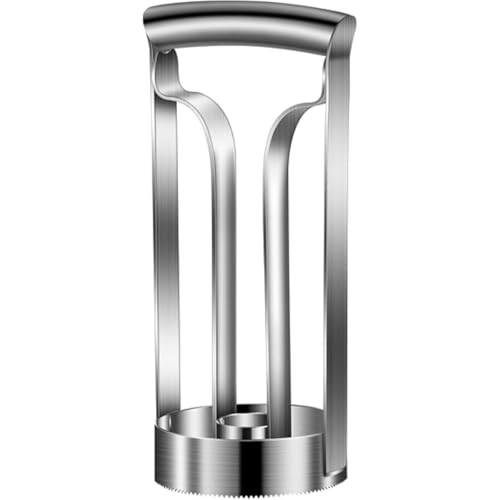 Wyazzivステンレス製パイナップルスライサー 皮むき器兼ピーラー パイナップルコアの芯抜き器機能付き フルーツ用キッチンカッターとして活用 清掃が簡単で安全性高く 耐久性に優れ パイナップルの皮むき・スライス・芯抜きを一機で行える便利ツール