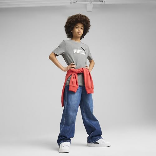 Image of Puma Boy Cotton Solid Regular Fit Tees