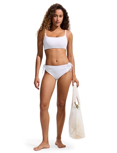 Image of CRZ YOGA D-DD Scoop Neck Bikini Tops | Removable Pads, Adjustable Spaghetti Straps, Swim, Bathing Suit Bra for Women