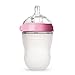 Comotomo Natural Feel Baby Bottle, Pink, 8 Ounces