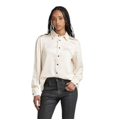 G-Star Raw Camisa Boxy Para Mujer, Beige Eggnog D23580-D414-G076 , M G-Star Raw Camisa Boxy Para Mujer, Beige Eggnog D23580-D414-G076 , M